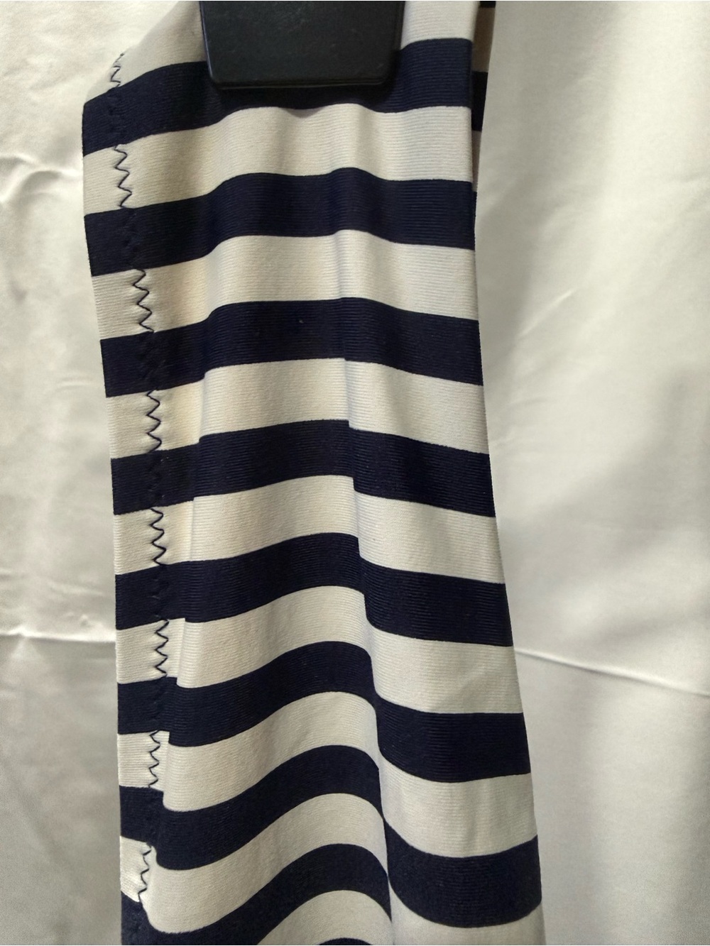 J. Crew Navy and White Striped Swimsuit with Nude Lining - Picture 3 of 6
